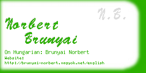 norbert brunyai business card